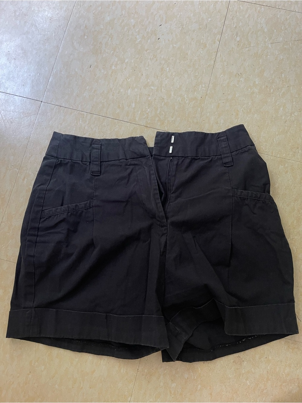 Women's Black Tailored High-Waist Bermuda Shorts